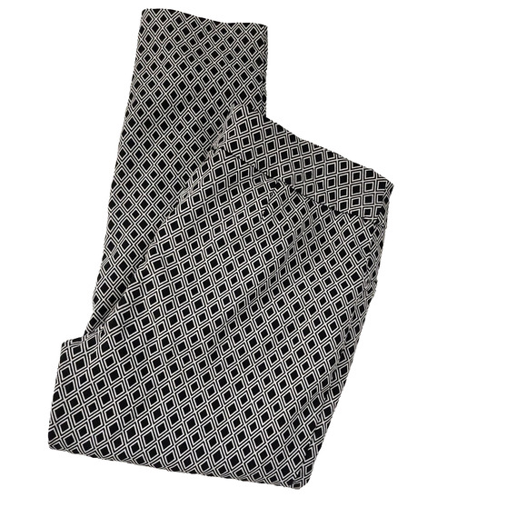 Chicos Fabulously Slimming Ankle Pants Women Size 1 US 8 Pull On Geometric Black - Picture 3 of 12